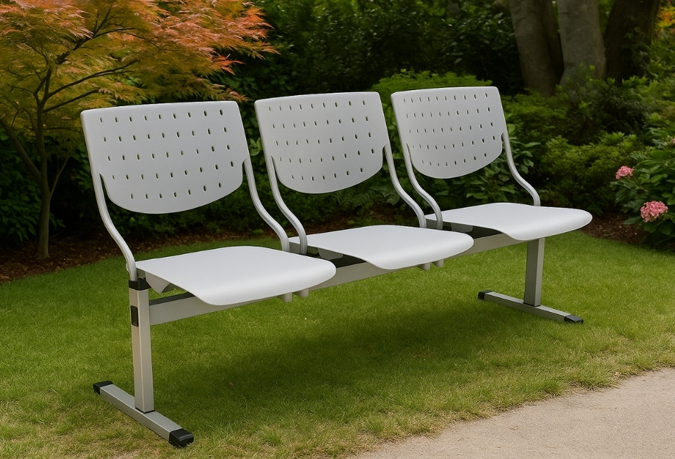 Polyurethane Three Seater Waiting Chair