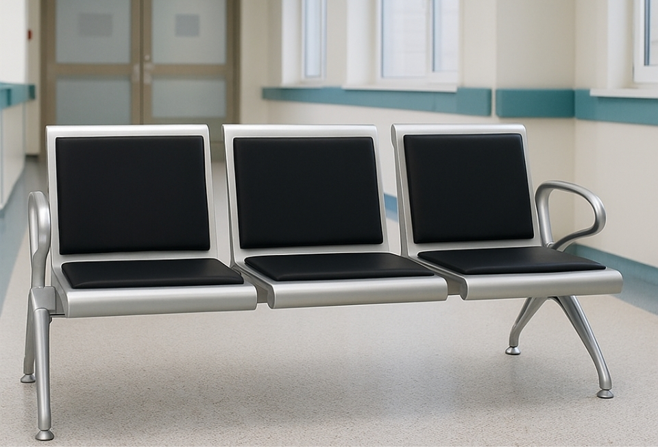 PU Cushion Aluminum Waiting Chair