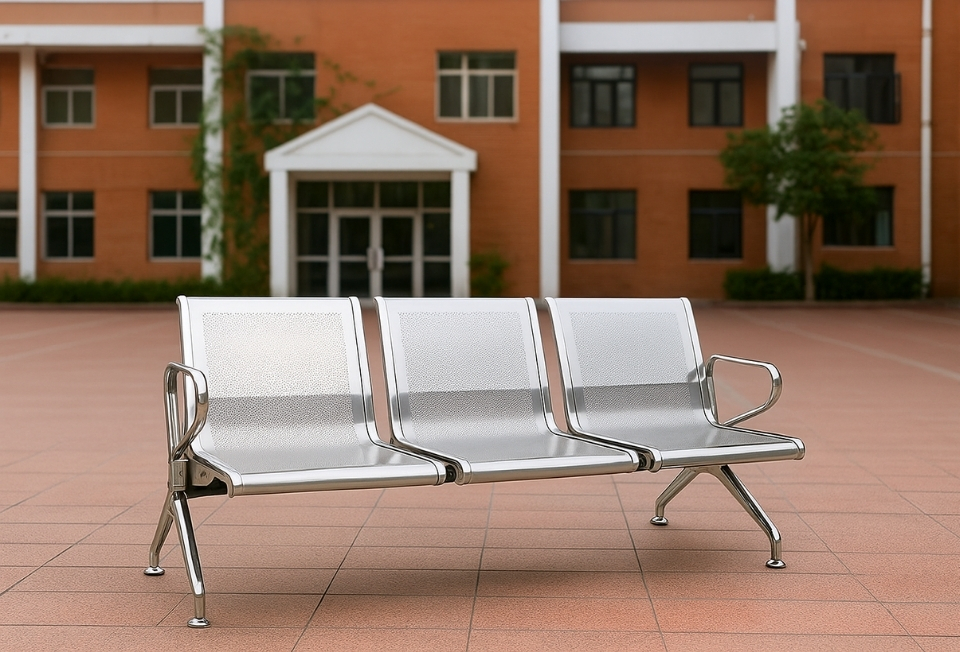 S.S Three Seater Waiting Chair