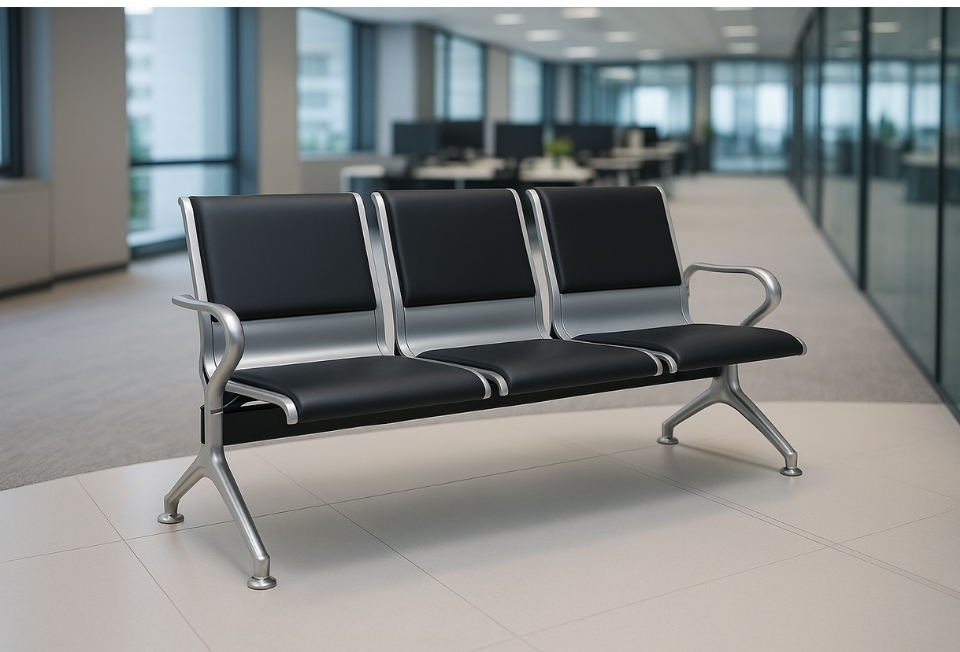 Three Seater Waiting Chair With Cushion