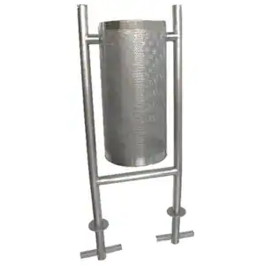 Perforated Dustbin with Pole