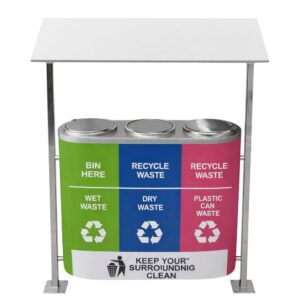 Trio Covered Waste Dustbin